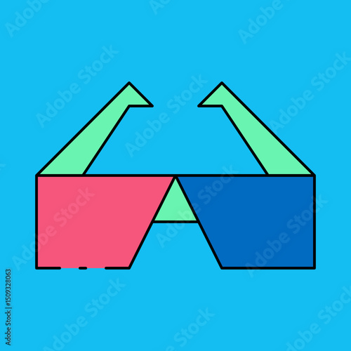 Glasses single icon vector illustration