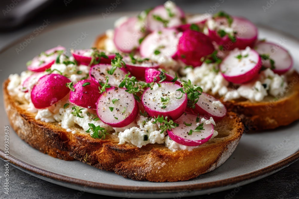 Radieschenbrot Frischkäsebrot Quarkbrot mit Kräutern Brot mit Radieschen Aufstrich Radieschenbelag Frischkäse Toast gesundes Frühstück vegetarischer Snack Kräuterbrot Food Nahaufnahme Brotscheiben Radieschenbrot Frischkäsebrot Quarkbrot mit Kräutern Brot mit Radieschen Aufstrich Radieschenbelag Frischkäse Toast gesundes Frühstück vegetarischer Snack Kräuterbrot Food Nahaufnahme Brotscheiben