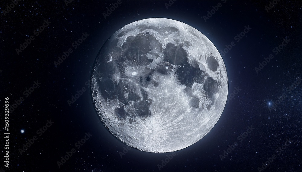 majestic full moon shines brightly against the night sky showcasing intricate details of lunar surface features majestic full moon shines brightly against the night sky showcasing intricate details of lunar surface features