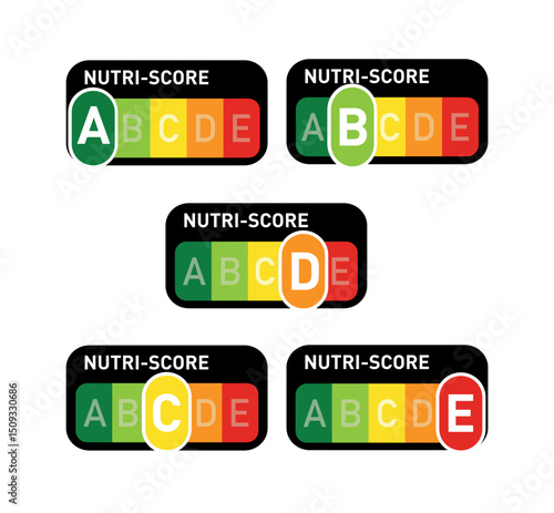 Nutri-Score official labels vectors