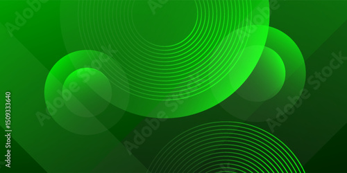 Abstract green wavy background design. Vector illustration