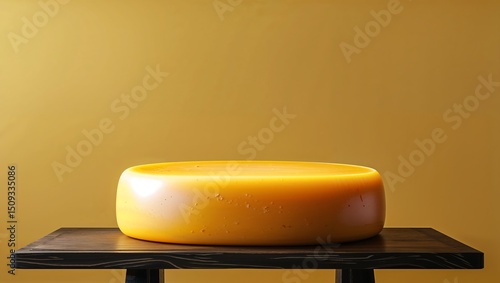 A cheese on a table