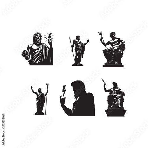 statues of Greek gods