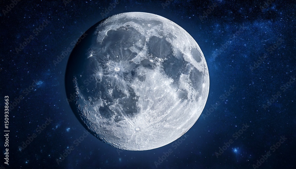 bright full moon illuminating the night sky with detailed surface features visible from earth bright full moon illuminating the night sky with detailed surface features visible from earth