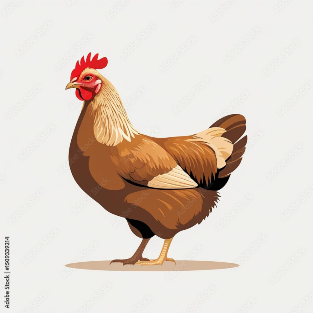 Fototapeta premium rooster isolated on white background