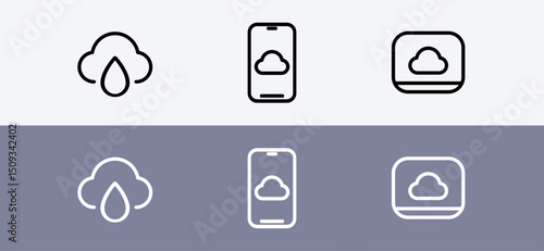 Weather icon symbol - clean and modern mobile weather prediction icon.
