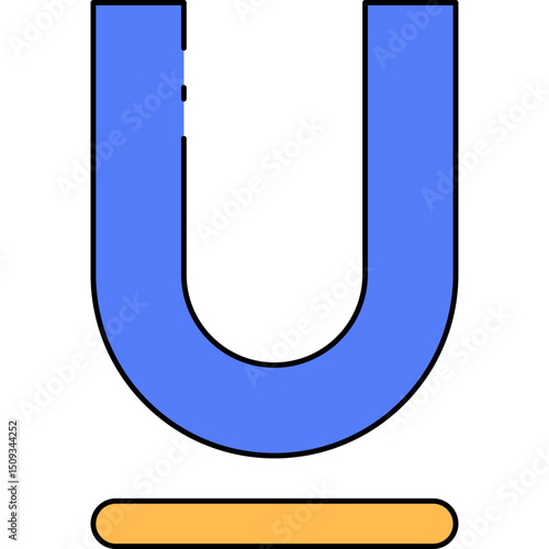 Underline single icon vector illustration