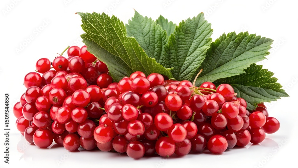 Red viburnum on a white background Red viburnum on a white background