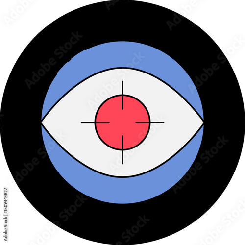 Eye single icon vector illustration