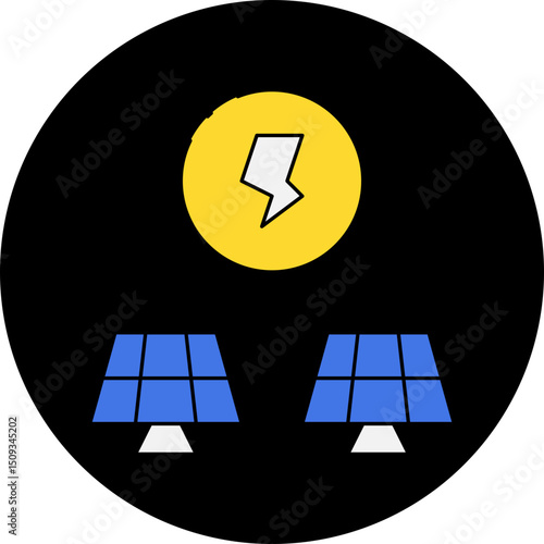Solar single icon vector illustration