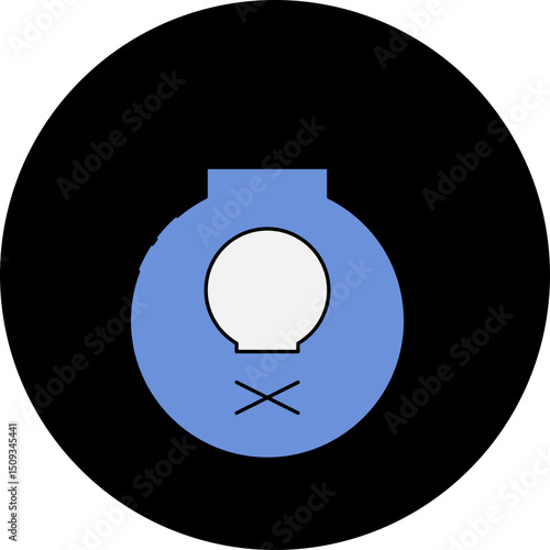 Bomb single icon vector illustration