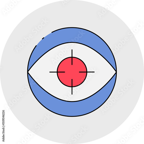 Eye single icon vector illustration
