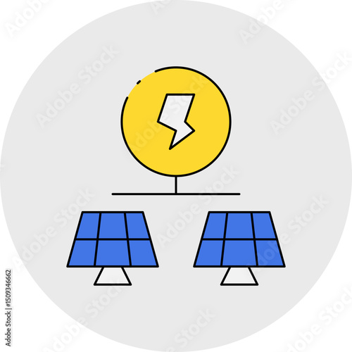 Solar single icon vector illustration