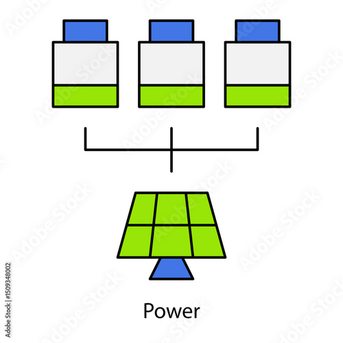 Power single icon vector illustration