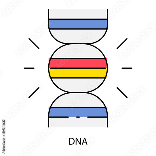 DNA single icon vector illustration