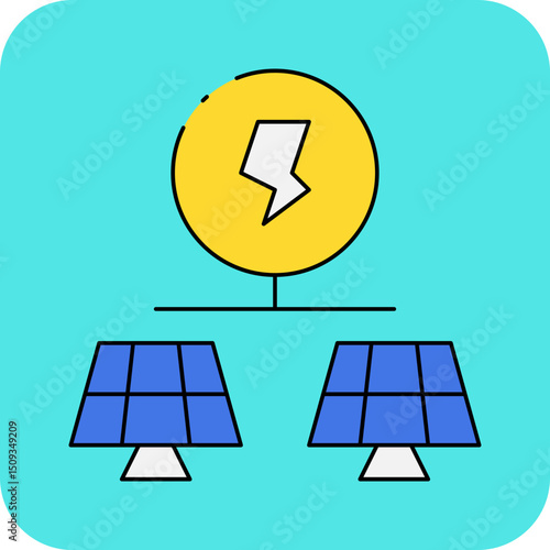 Solar single icon vector illustration