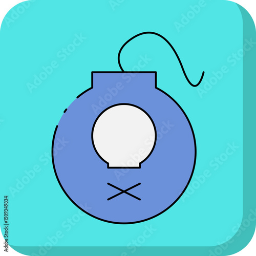 Bomb single icon vector illustration