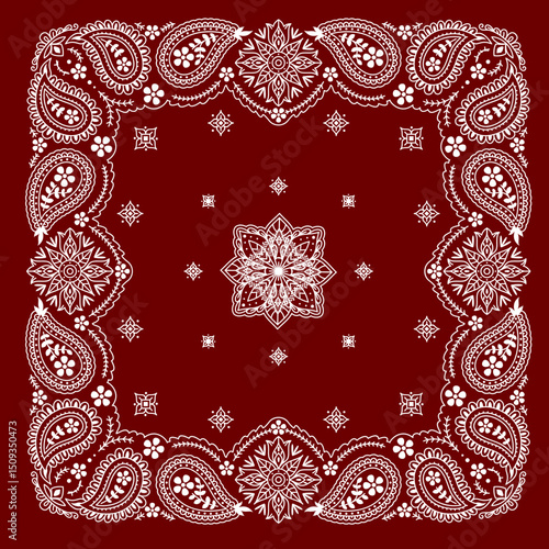 paisley   bandana print vectör design