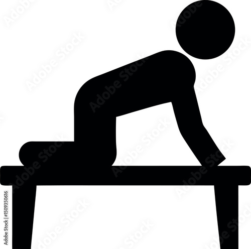 Man laying on iron pipe depicting gymnastics 
