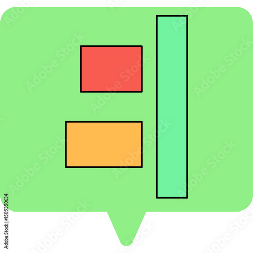 Left allign single icon vector illustration