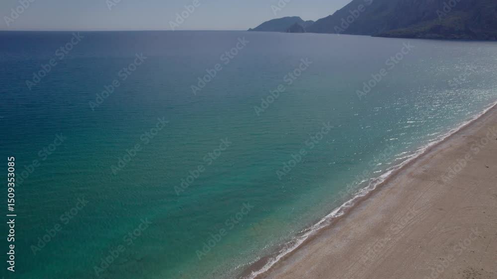A natural place called Cirali in Turkey shot from a drone A natural place called Cirali in Turkey shot from a drone