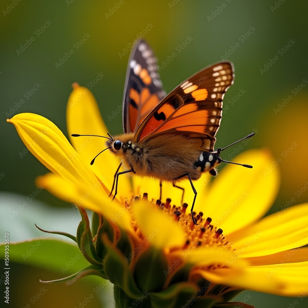 butterfly on flower butterfly on flower