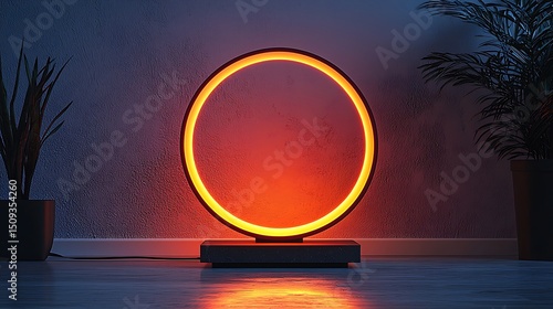Low profile round led desk light high resolution picture
