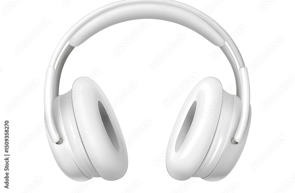 White AirPods Max, vector graphic on white background, PNG style, no shadow, high resolution. White AirPods Max, vector graphic on white background, PNG style, no shadow, high resolution.