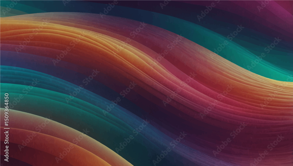 Obraz premium Abstract flowing wave design with gradient colors. Ideal for backgrounds, banners, and creative projects. Features smooth curves, modern style, and visual appeal