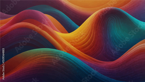Abstract flowing wave design with gradient colors. Ideal for backgrounds, banners, and creative projects. Features smooth curves, modern style, and visual appeal5