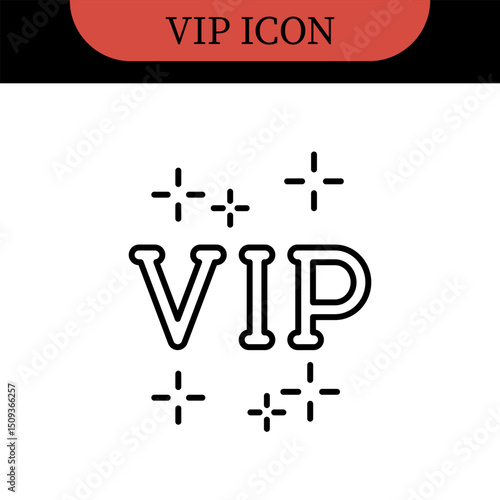 VIP Editable Icons set. Vector illustration in modern thin line style of l exclusivity related icons: service, membership, quality, and more. Pictograms and infographics