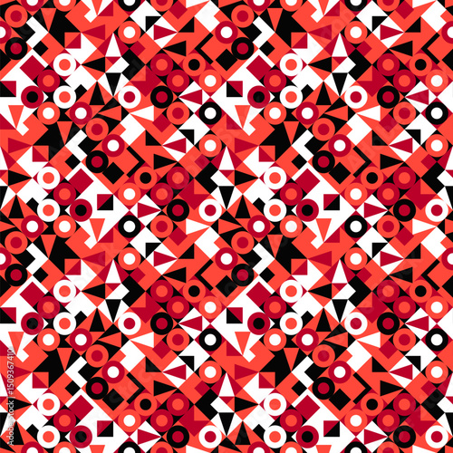 Abstract seamless geometric diagonal mosaic pattern background - repetitive vector graphic design