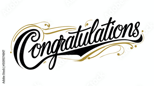 Modern congratulations lettering for greeting cards and posters vector illustration