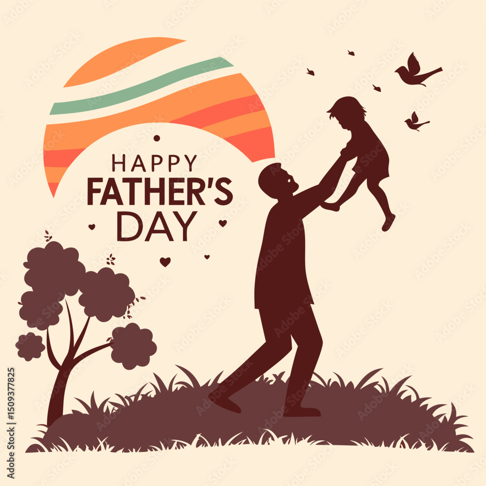 Fototapeta premium Father's Day is a holiday honoring one's father, as well as fatherhood, paternal bonds, and the influence of fathers in society.