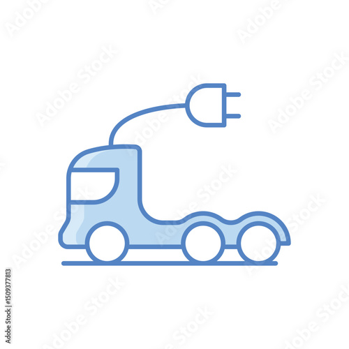 Wallpaper Mural Electric Truck Icon vector Torontodigital.ca