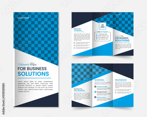 Business Advertisement Trifold Brochure Design