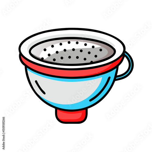 Strainer or tea filter bowl icon.