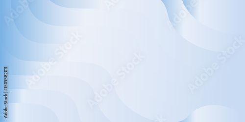 light blue gradient background featuring soft curves and subtle color variations, creating a smooth and calming abstract design for banner, wallpaper, template.