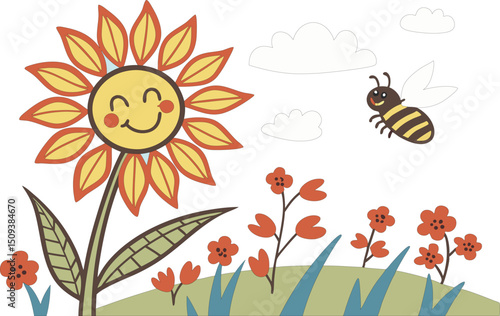 bee and flower
