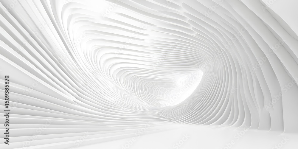 Abstract White Architectural Tunnel Abstract White Architectural Tunnel