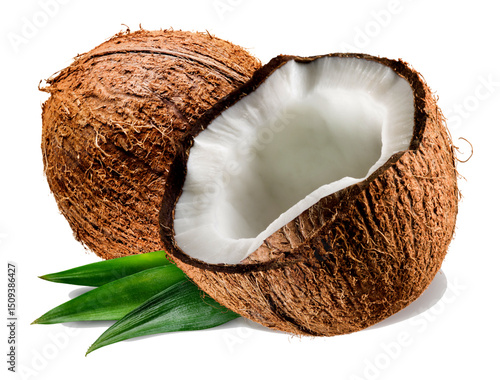 coconut isolated on white