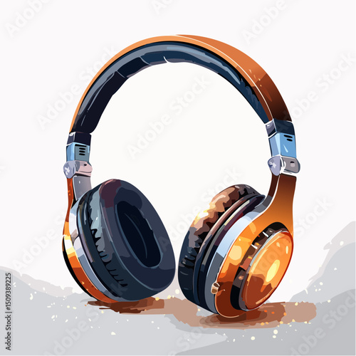 A pair of wireless headphones with glowing accents
