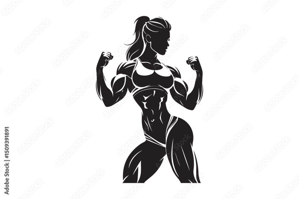 Fototapeta premium Fitness gym workout exercise graphics design