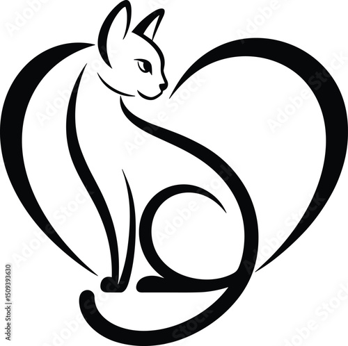Cat heart svg,cat lover svg bundle