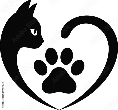 Cat heart svg,cat lover svg bundle