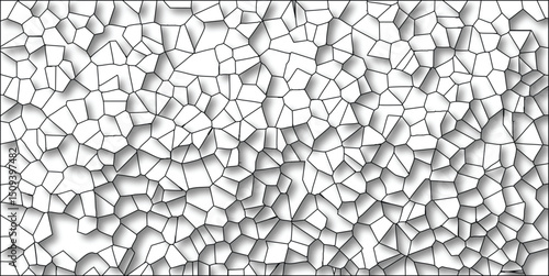 Abstract cellular pattern with shadow effect graphic illustration of organic forms and geometric shapes for backgrounds and designs