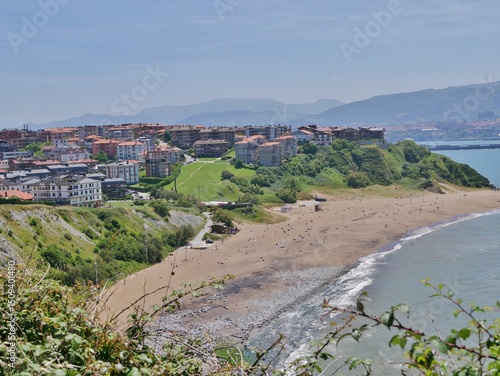 Strand und Küste von Getxo von oben