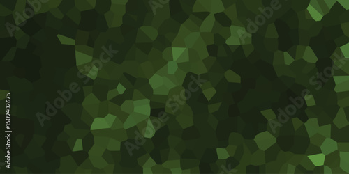 Mosaic pattern in shades of green depicting overlapping foliage creating a visual texture suitable for digital design