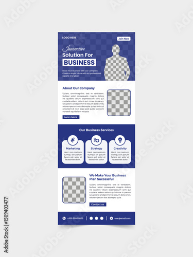 Email Newsletter Design Template for Corporate Business Services