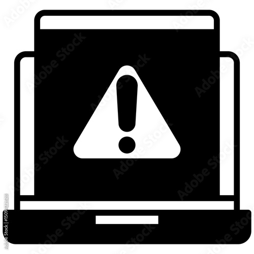 Alert glyph, mini illustration icon. use for modern concept, print, UI, UX kit, web and app development. Vector related to account management, ecommerce, banking and finance.